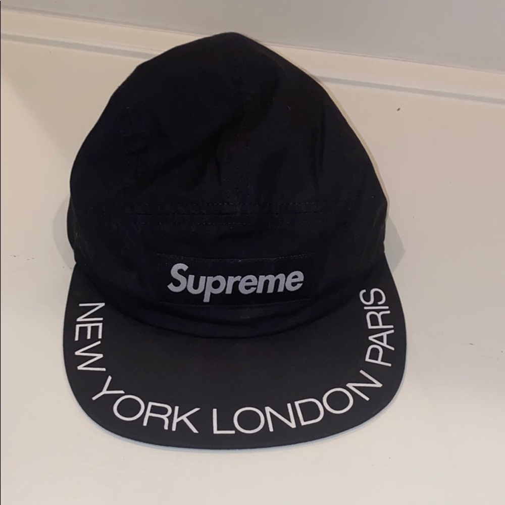 Supreme Visor Print Black Hat